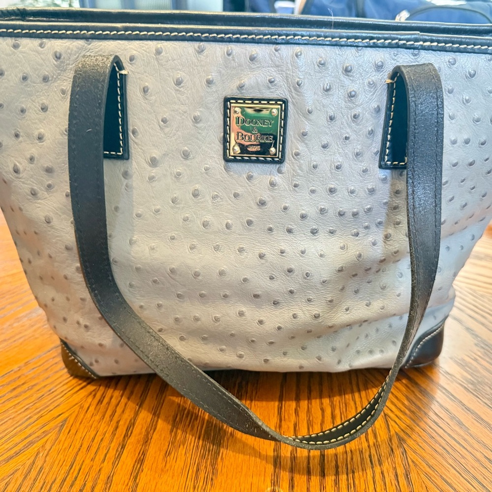 Dooney & Bourke Gray and Black Textured Tote